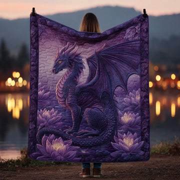 Dragon Storm Quilted Blanket Sofa Couch Throw Blanket Unique Dragon Gifts - Marykun