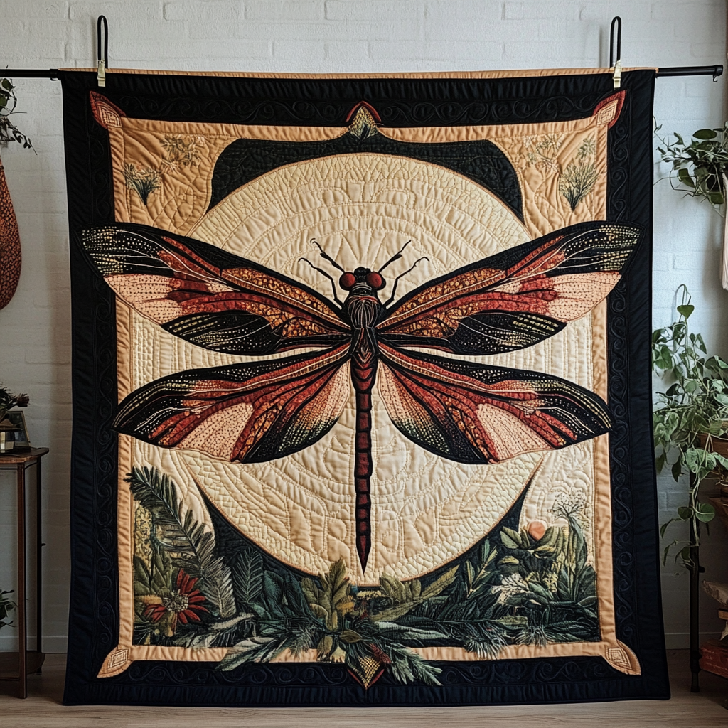 Dragonfly Dream Quilted Blanket Cool Throw Blanket Dragonfly Themed Gifts - Marykun