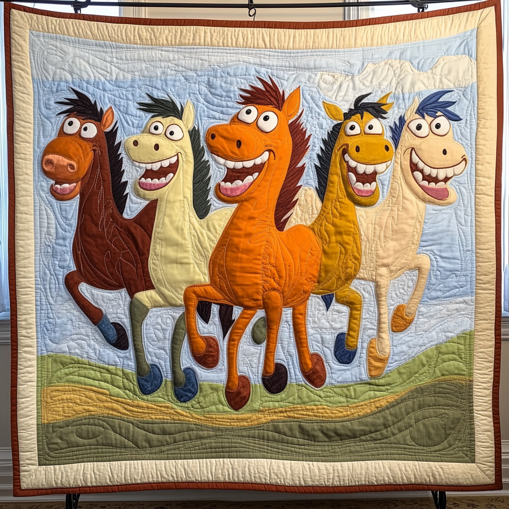 Dream Horse Quilted Blanket Christmas Holiday Good Gifts For Horse Owners - Marykun
