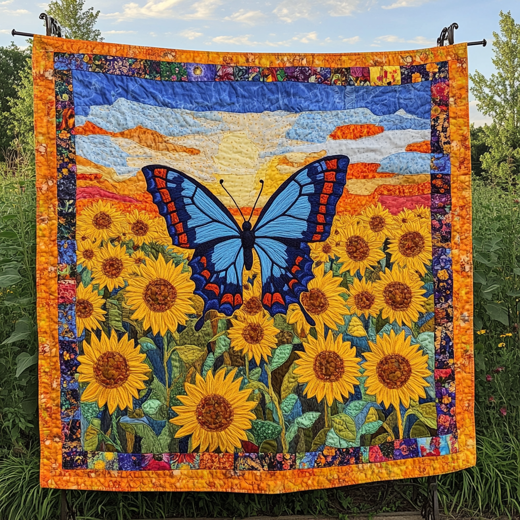 Dream Soar Quilted Blanket Holiday Throw Blanket Birthday Gifts For Butterfly Lovers - Marykun