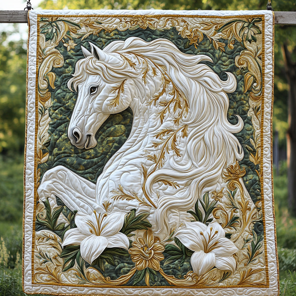 Dreamy Horse Quilted Blanket Best Throw Blanket Gifts For New Horse Owners - Marykun