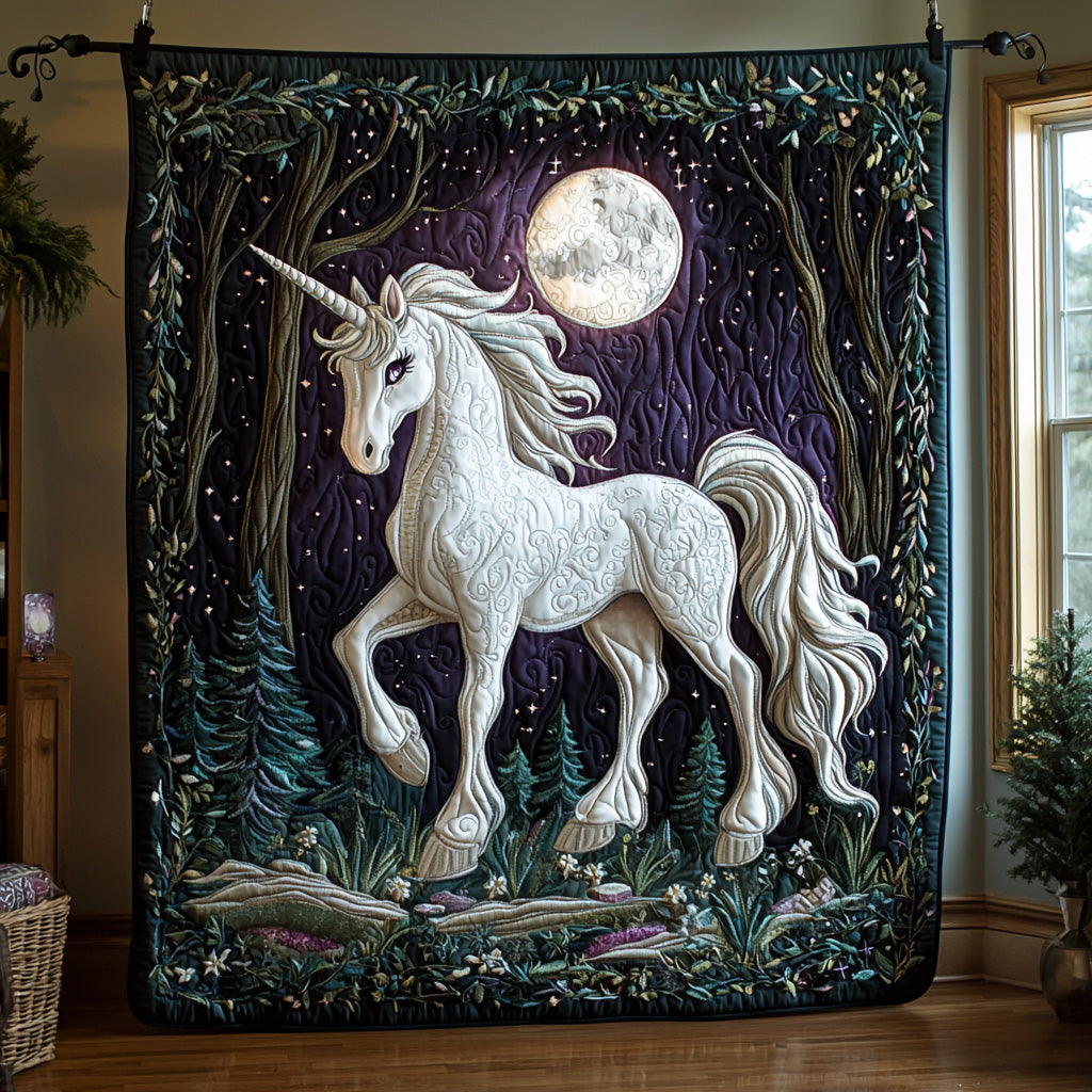 Dreamy Unicorn Quilted Blanket Bed Christmas Decor Gifts For Deer Lovers - Marykun