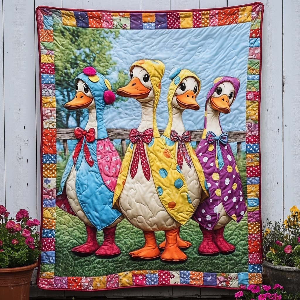 Duck Pond Serenade Quilted Blanket Best Throw Blanket Patriotic Unique Eagle Gifts - Marykun