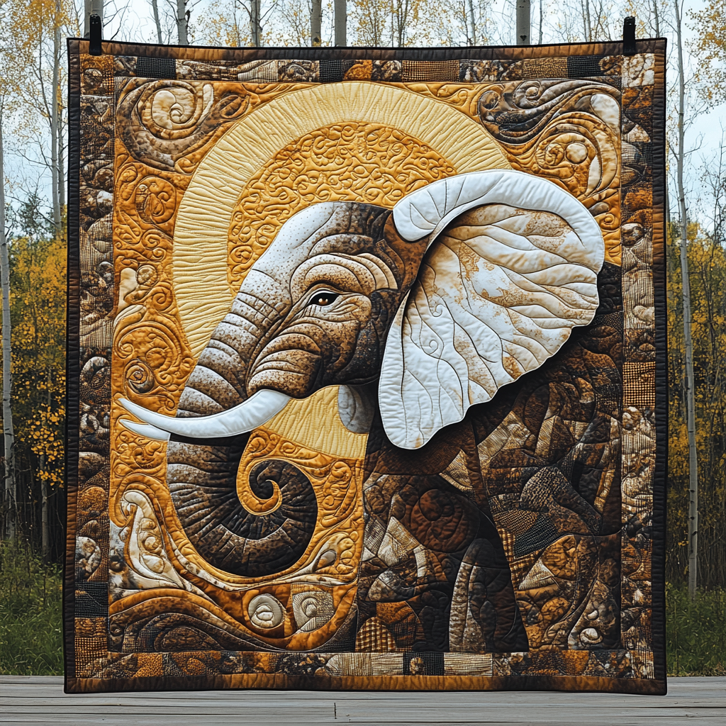 Elephant Dream Quilted Blanket Bed Christmas Decor Elephant Presents For Women - Marykun
