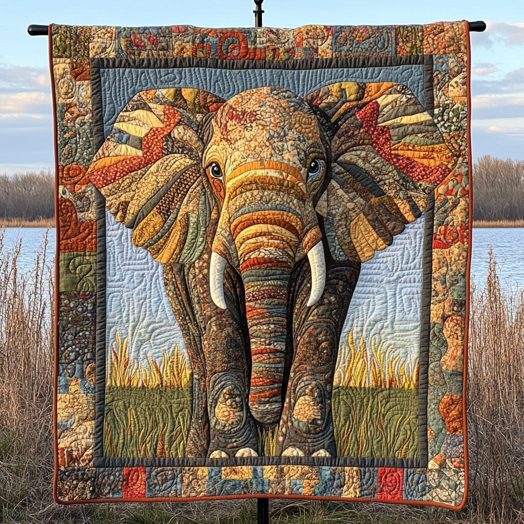 Elephant Dream Quilted Blanket Bedroom Xmas Decor Presents For Elephant Lovers - Marykun