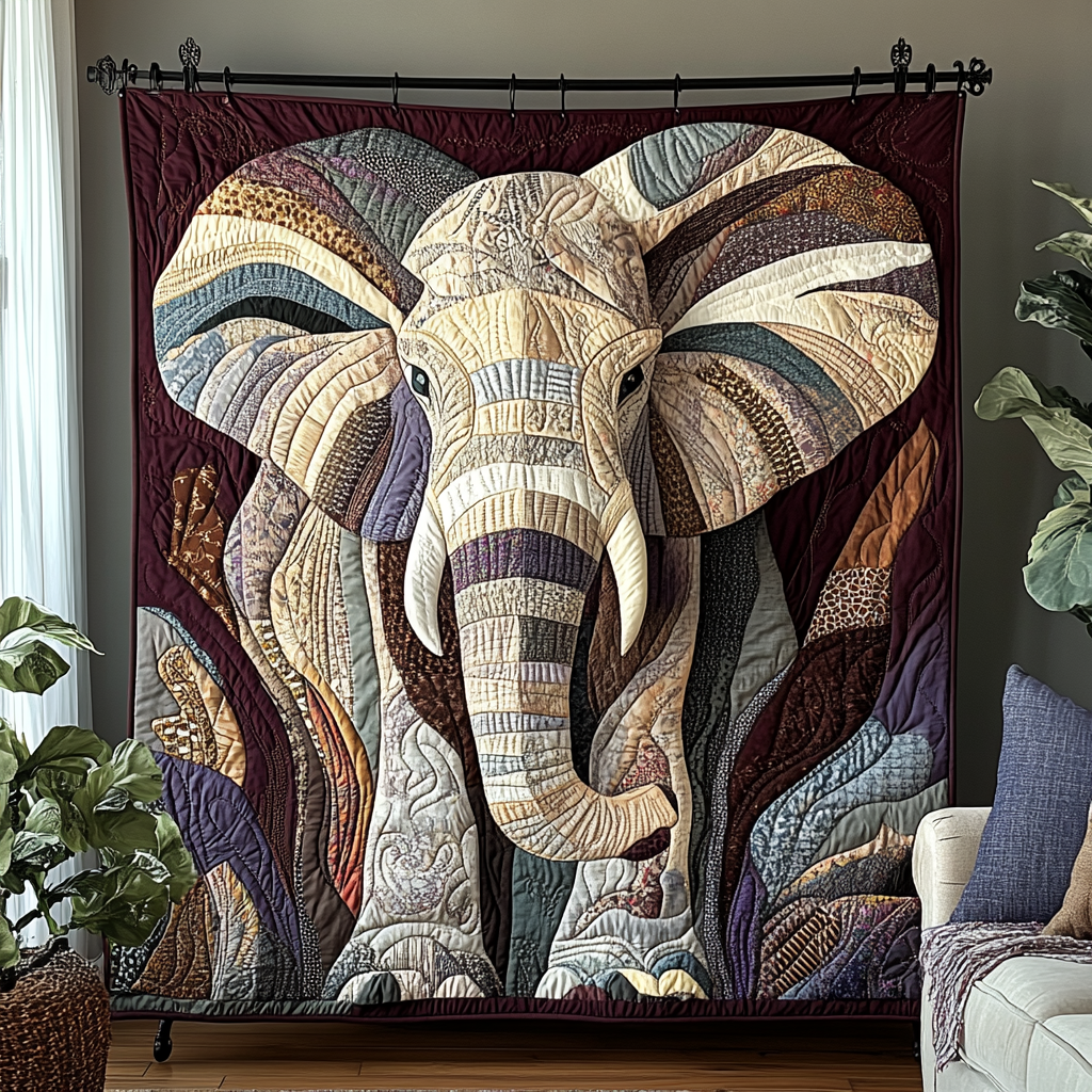 Elephant Whispers Quilted Blanket Sofa Couch Throw Blanket Presents For Elephant Lovers - Marykun