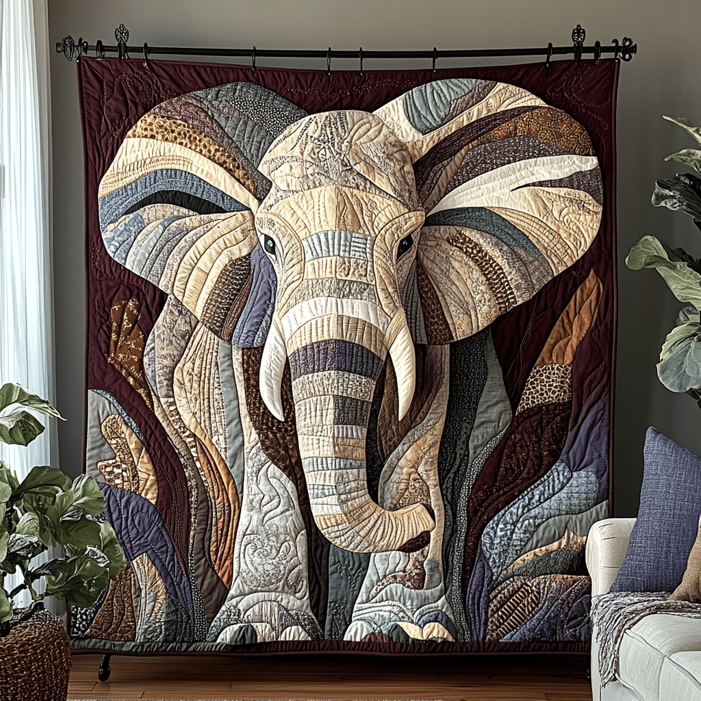 Elephant Whispers Quilted Blanket Sofa Couch Throw Blanket Presents For Elephant Lovers - Marykun