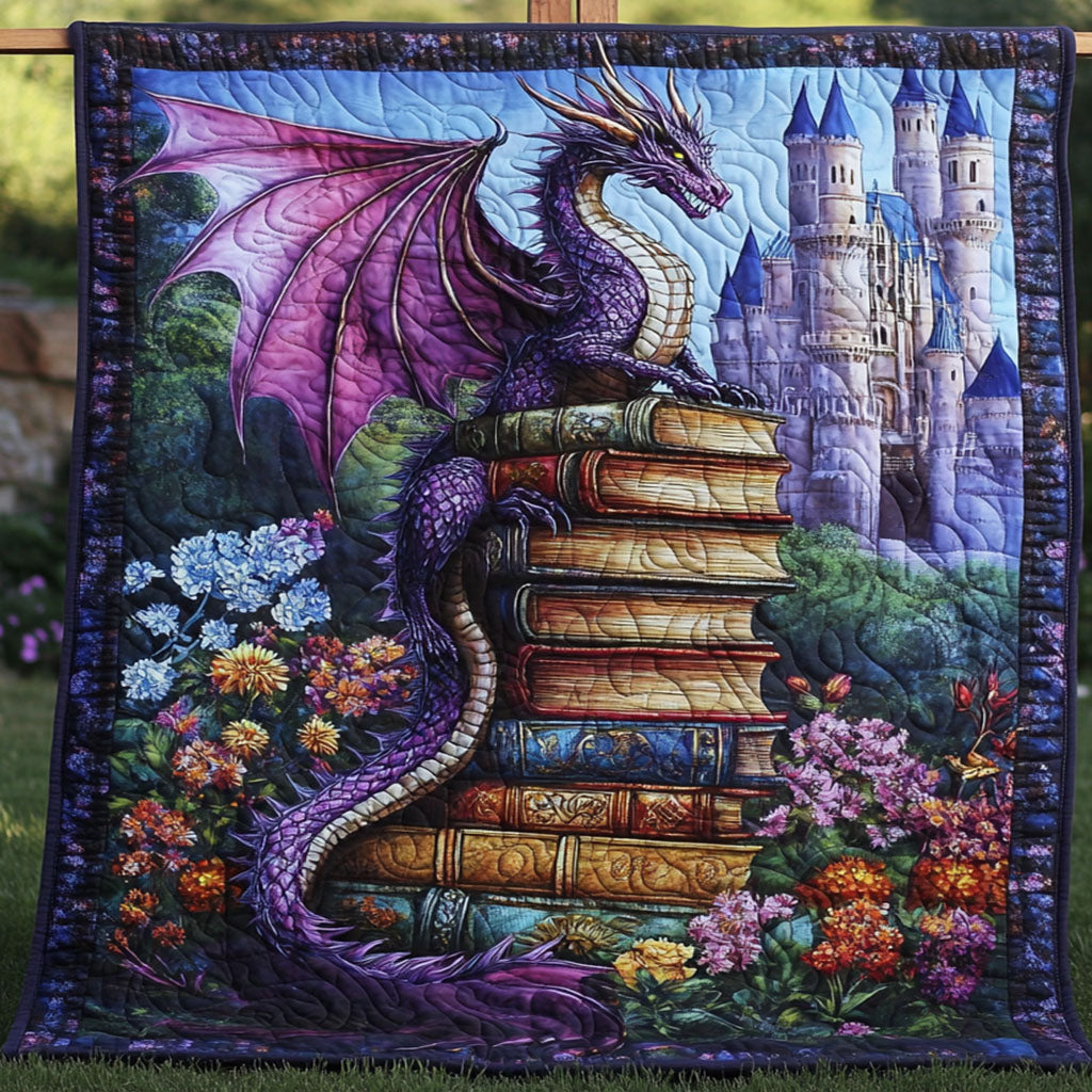 Enchanted Wisdom Warden Quilted Blanket Bedroom Decor Christmas Dragon Themed Gifts For Adults - Marykun