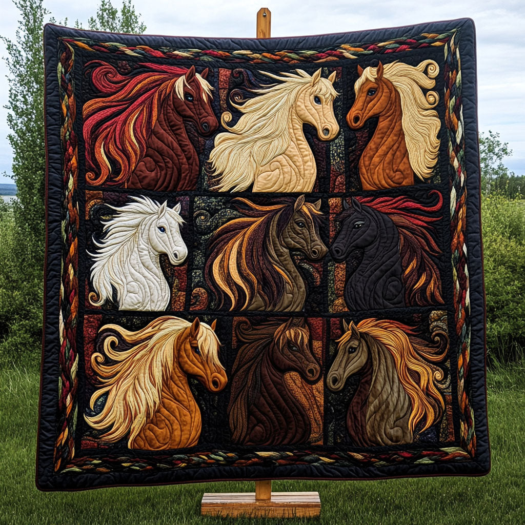 Equestrian Elegance Quilted Blanket Christmas Bedroom Decor Gifts To Get Horse Lovers - Marykun