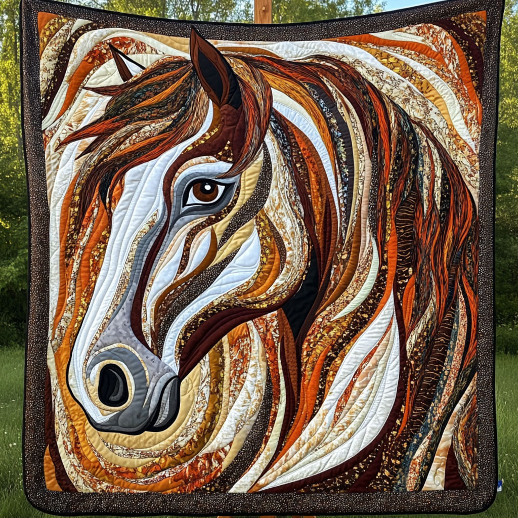 Equine Majesty Quilted Blanket Bedroom Decor Christmas Gifts For Horse Lovers Men - Marykun