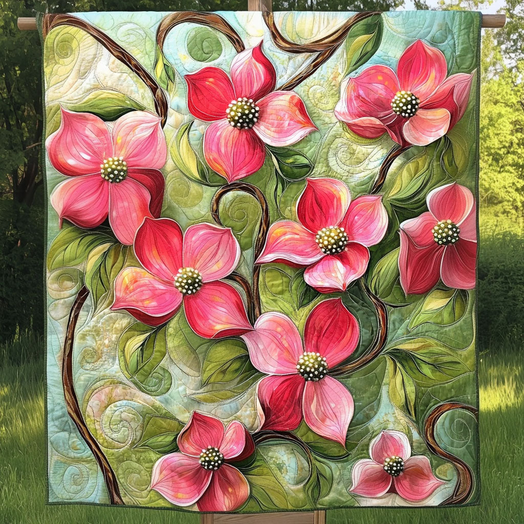 Eternal Spring Quilted Blanket Best Couch Throw Blanket Christmas Gifts For Flower Lovers - Marykun