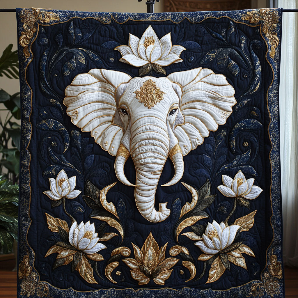 Eternal Strength Quilted Blanket Cute Bedroom Decor Elephant Anniversary Gifts - Marykun