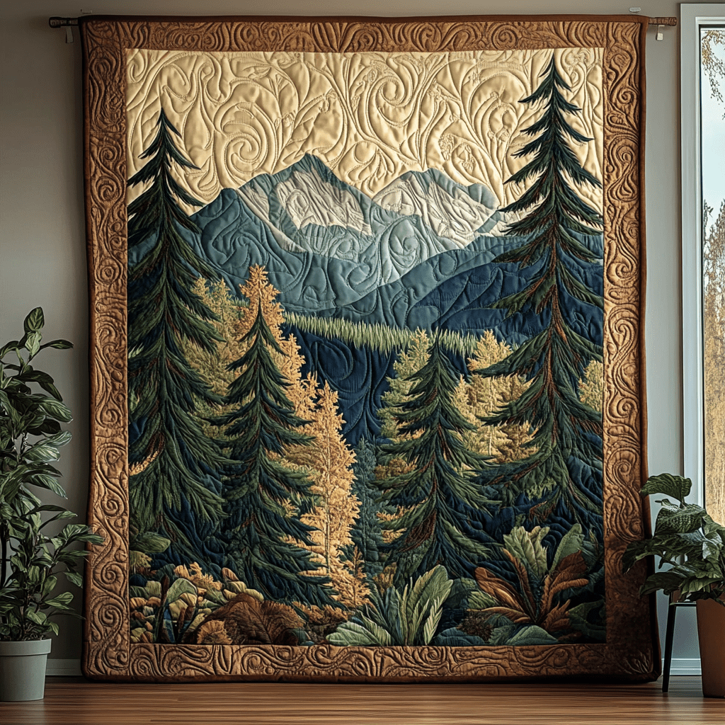 Evergreen Soul Quilted Blanket Best Throw Blanket Cool Gifts For Nature Lovers - Marykun