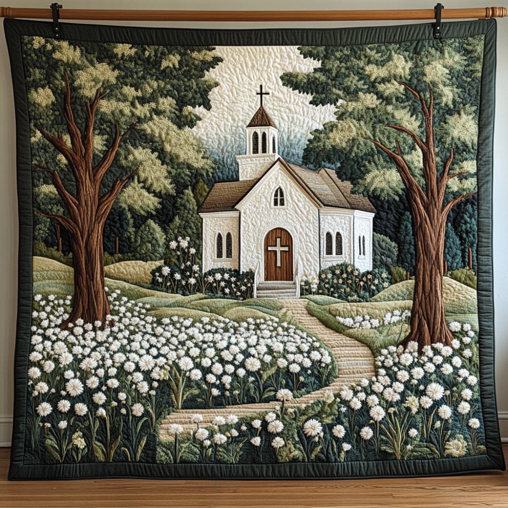 Faithful Fields Quilted Blanket Sofa Couch Throw Blanket Christian Christmas Gifts For Family - Marykun