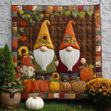 Fall Cheers Quilted Blanket Cute Fall Throw Blankets Best Family Xmas Gifts - Marykun