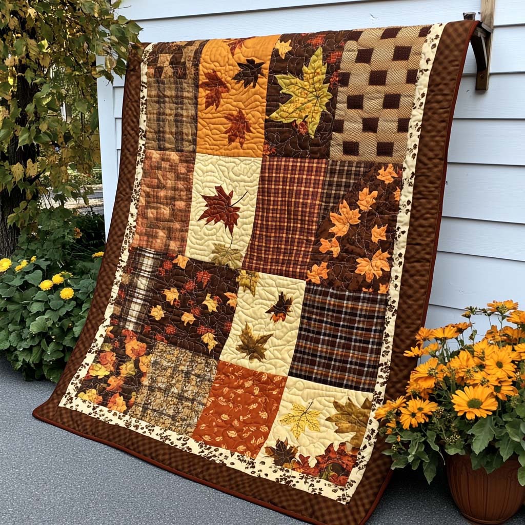 Fall Maple Magic Quilted Blanket Fall Cozy Blankets Family Xmas Gift Ideas - Marykun
