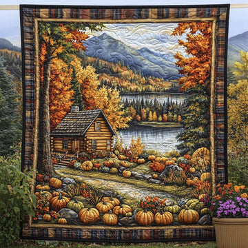 Fall Meadow Walk Quilted Blanket Fall Decor Blanket Unique Gifts For Beach Lovers - Marykun