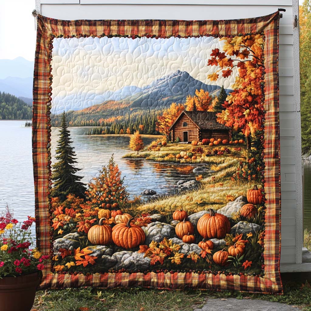 Fall Sunset Field Quilted Blanket Fall Cozy Blankets Native American Mom Gifts - Marykun