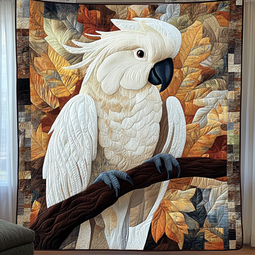 Feathered Friend Quilted Blanket Bedroom Decor Parrot Themed Gifts - Marykun