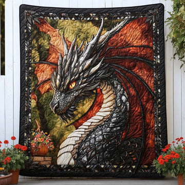 Firebound Legacy Quilted Blanket Best Throw Blanket Dragon Themed Gifts For Adults - Marykun