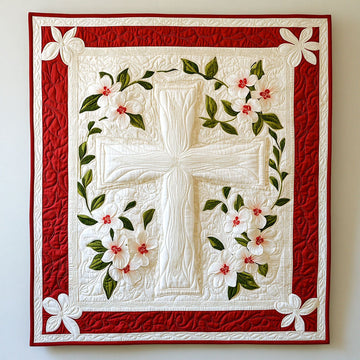 Floral Blessing Quilted Blanket Bed Room Decor Family Gift Ideas For Christmas - Marykun