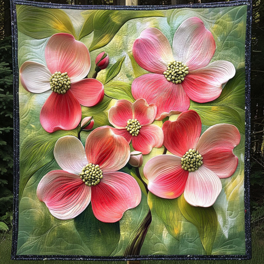 Floral Elegance Quilted Blanket Best Throw Blanket Gifts For Flower Enthusiasts - Marykun