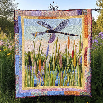 Flying Free Quilted Blanket Sofa Couch Throw Blanket Gifts For Dragonfly Lovers - Marykun