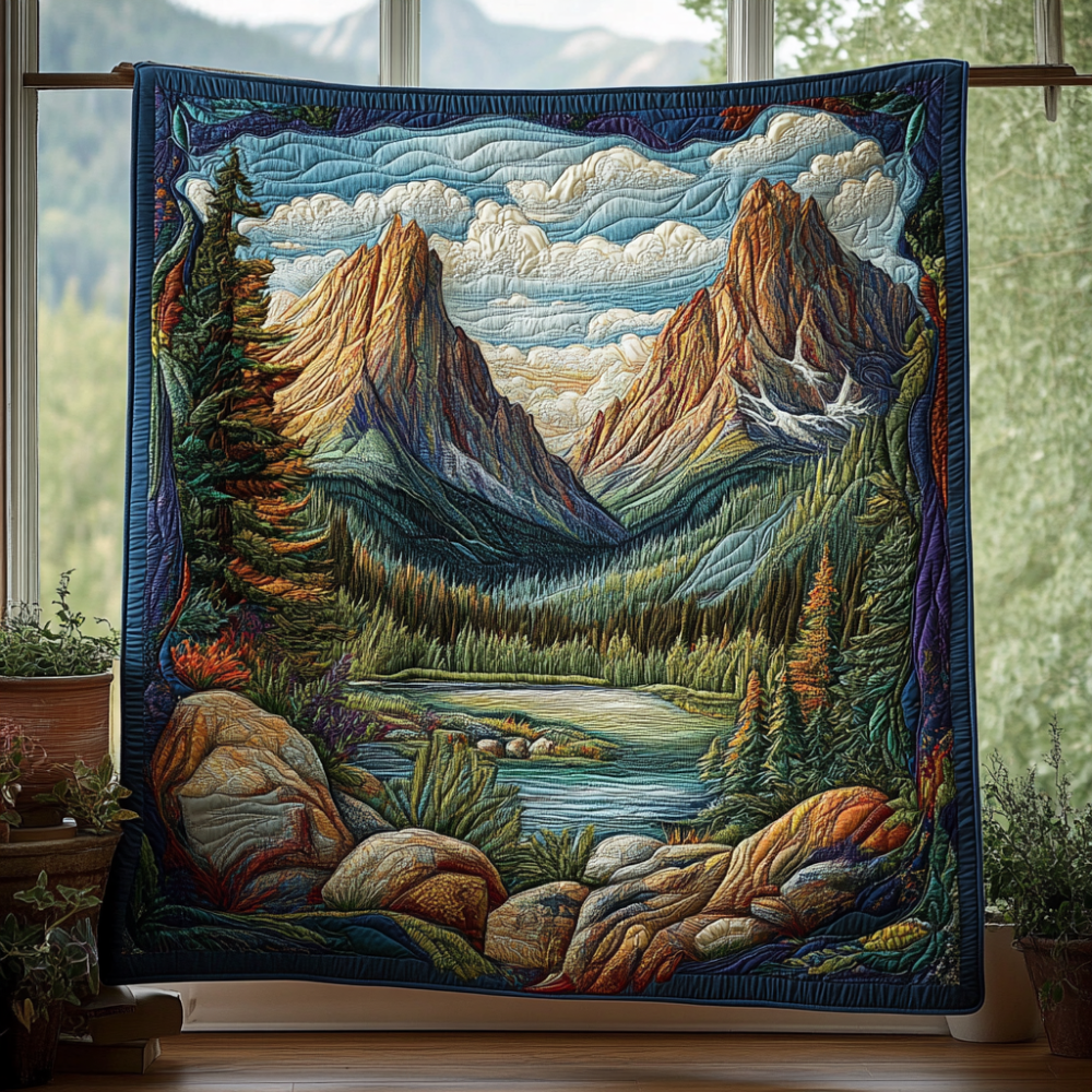 Forest Green Quilted Blanket Christmas Throw Blanket Gift Ideas For Nature Lovers - Marykun