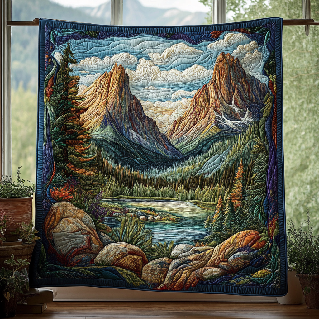 Forest Green Quilted Blanket Christmas Throw Blanket Gift Ideas For Nature Lovers - Marykun