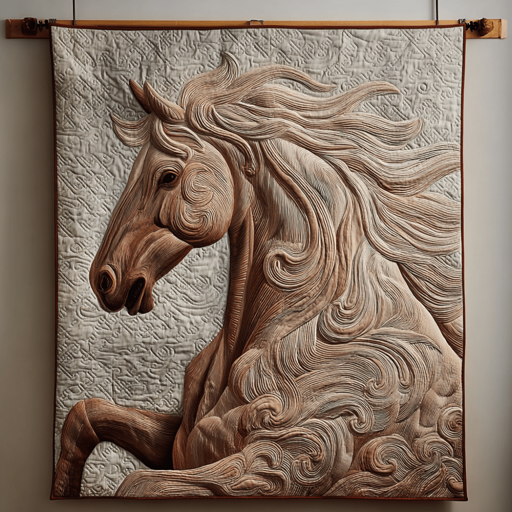 Free Spirit Horse Quilted Blanket Xmas Holiday Good LionThemed Gifts - Marykun