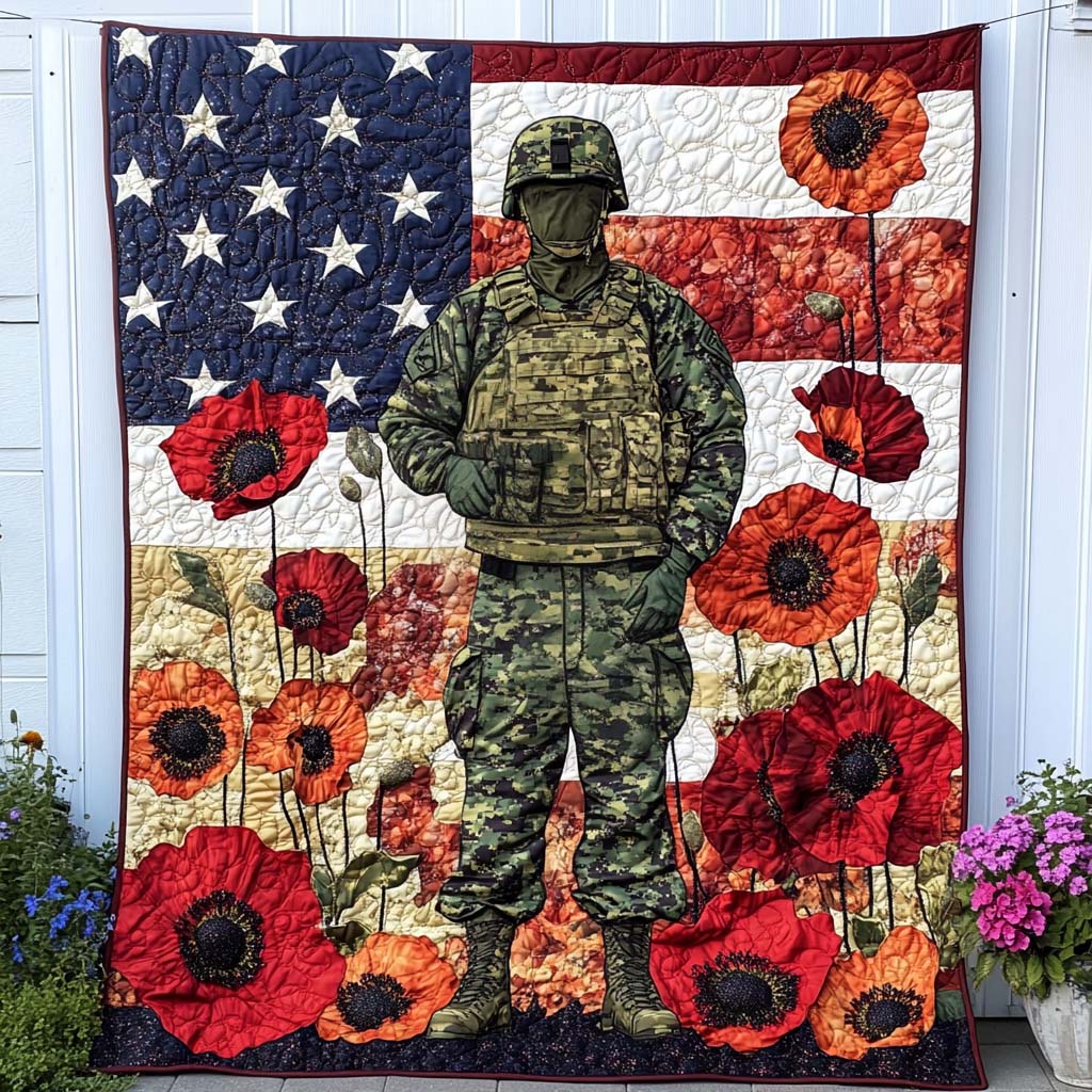 Freedom Line Quilted Blanket Cute Throw Blanket Novelty Hummingbird Presents - Marykun