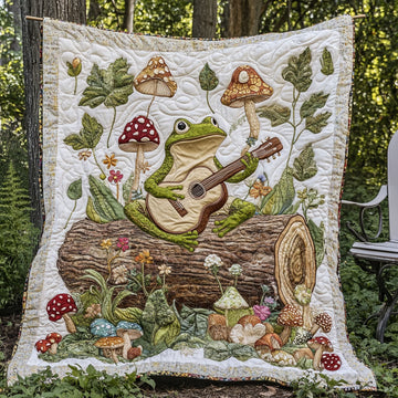 Frog Rocker Quilted Blanket Best Throw Blanket Frog Christmas Gifts - Marykun
