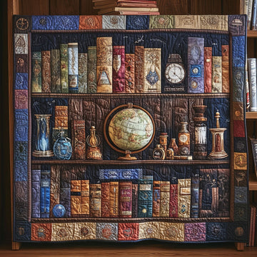 Garden of Knowledge Quilted Blanket Xmas Holiday Book Lovers Gifts For Mom - Marykun