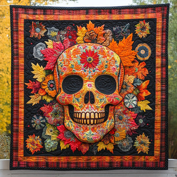 Garden of Skulls Quilted Blanket Christmas Bedroom Decor Skull Birthday Gifts - Marykun