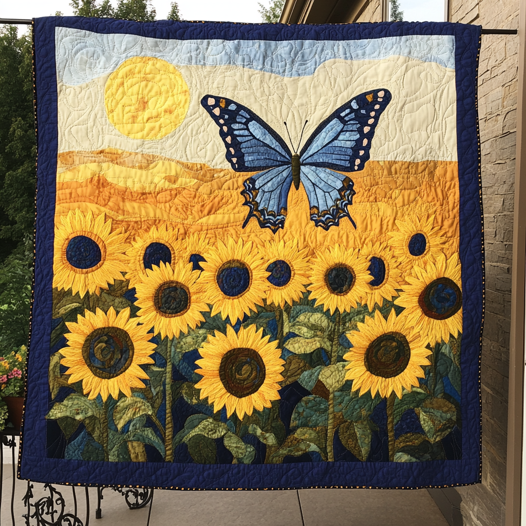 Gentle Flight Quilted Blanket Bedroom Xmas Decor Items Stuff For Butterfly Lovers - Marykun