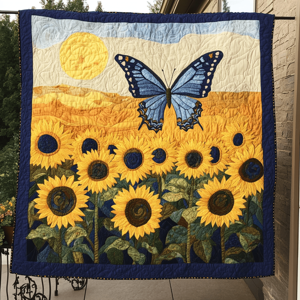 Gentle Flight Quilted Blanket Bedroom Xmas Decor Items Stuff For Butterfly Lovers - Marykun