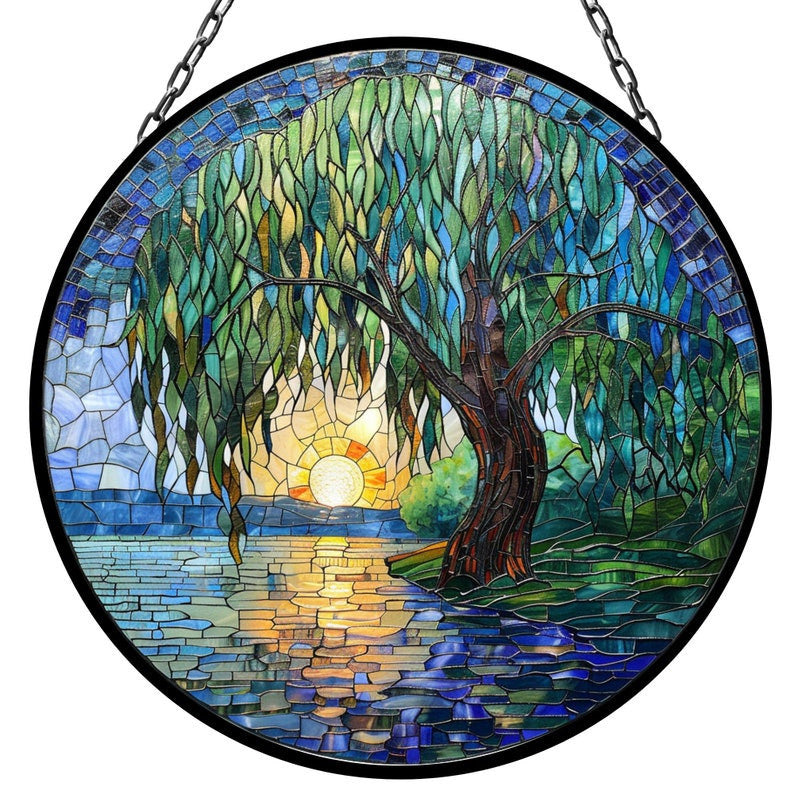Weeping Willow Suncatcher Window Decor Artful Gift for Mothers Day Birthday Gift for Her Mom Daughter Son Christmas