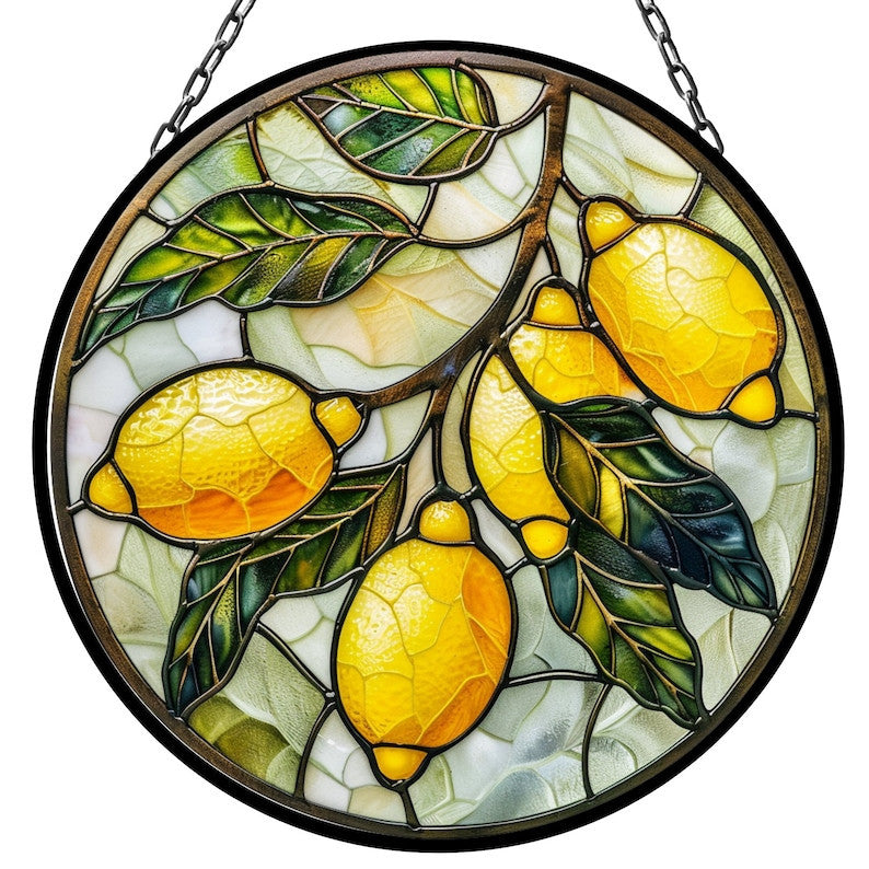 Lemons on the Branch Suncatcher for Window Decor Gift for Mothers Day Birthday Gift for Her Mom Mother Grandmother Daughter Son
