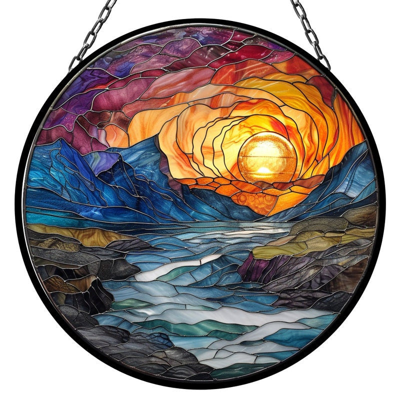 Iceland Suncatcher Window Decor Artful Gift for Mothers Day Birthday Gift for Her Mom Daughter Son Christmas