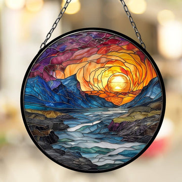 Iceland Suncatcher Window Decor Artful Gift for Mothers Day Birthday Gift for Her Mom Daughter Son Christmas