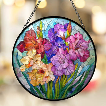 Gladiolus August Beautiful Birth Month Suncatcher for Mothers Day Birthday Gift for Her Mom Wife Mother Grandmother