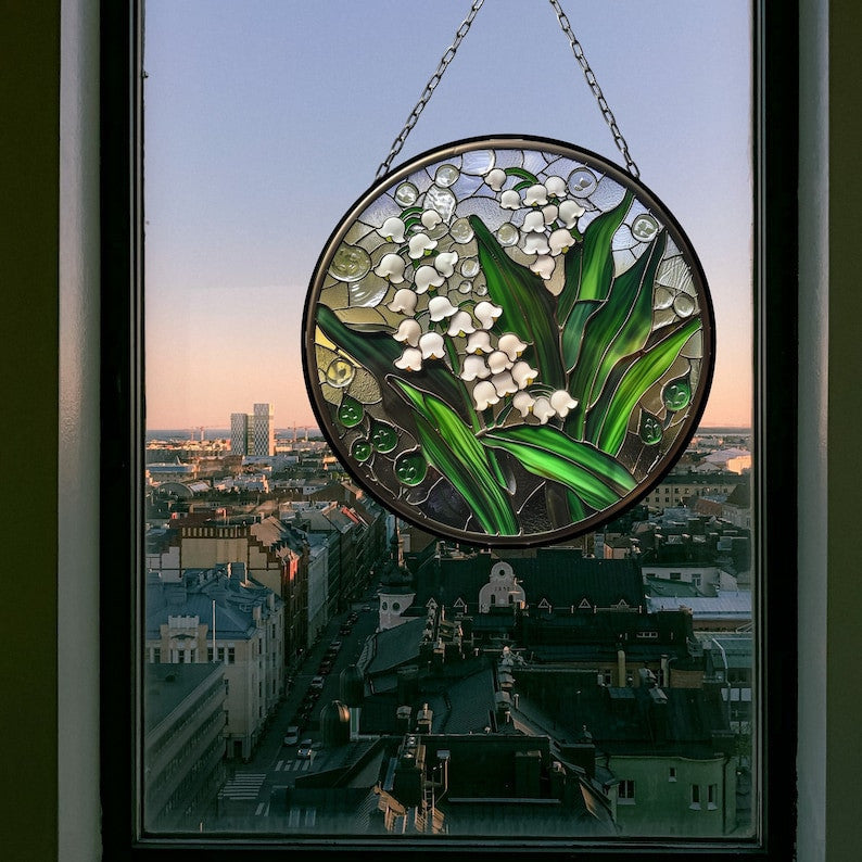 Lily of the Valley May Beautiful Birth Month Suncatcher for Mothers Day Birthday Gift for Her Mom Wife Mother Grandmother