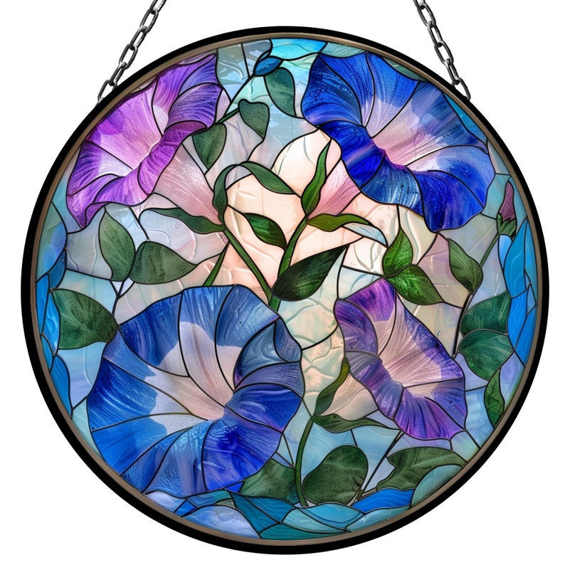 Morning Glory September Lovely Birth Month Suncatcher for Mothers Day Birthday Gift for Her Mom Wife Mother Grandmother