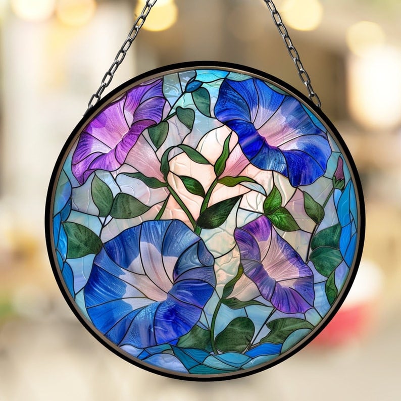 Morning Glory September Lovely Birth Month Suncatcher for Mothers Day Birthday Gift for Her Mom Wife Mother Grandmother