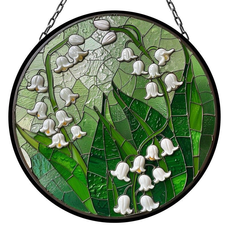 Lily of the Valley May Lovely Birth Month Suncatcher for Mothers Day Birthday Gift for Her Mom Wife Mother Grandmother
