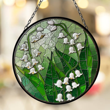Lily of the Valley May Lovely Birth Month Suncatcher for Mothers Day Birthday Gift for Her Mom Wife Mother Grandmother