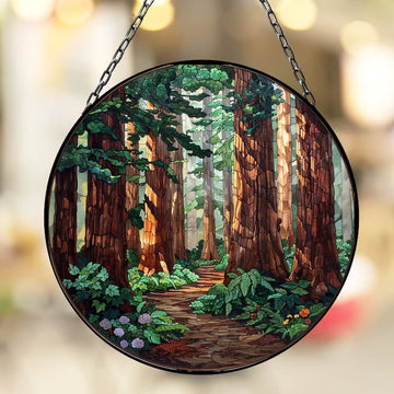 Redwood Forest Suncatcher for Window Decor Gift for Mothers Day Birthday Gift for Her Mom Mother Grandmother Daughter Son