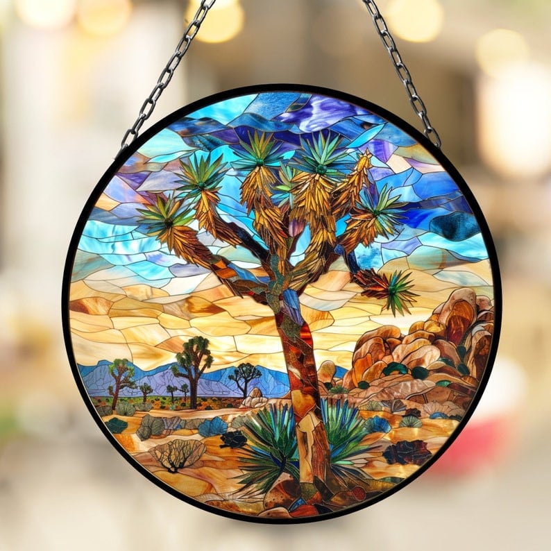 Joshua Tree Suncatcher for Window Decor Gift for Mothers Day Birthday Gift for Her Mom Mother Grandmother Daughter Son