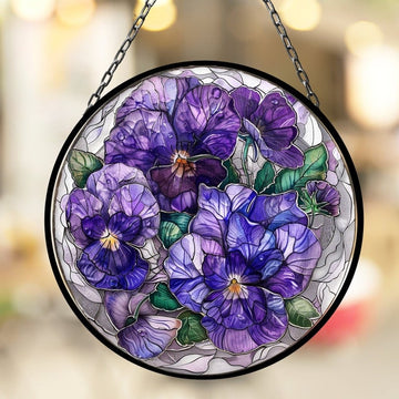 Violet February Artful Birth Month Suncatcher for Mothers Day Birthday Gift for Her Mom Wife Mother Grandmother