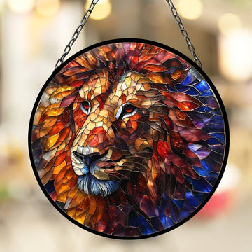 Lion Suncatcher for Window Decor Gift for Mothers Day Birthday Gift for Her Mom Mother Grandmother Daughter Son